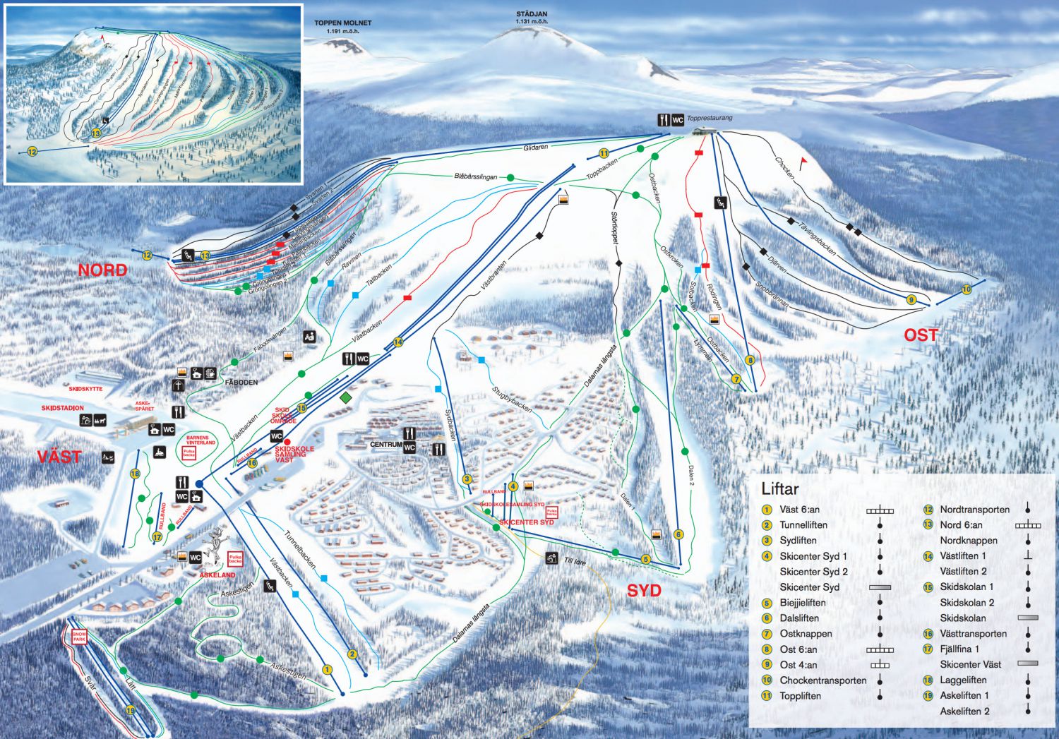 åre Pistkarta 2000