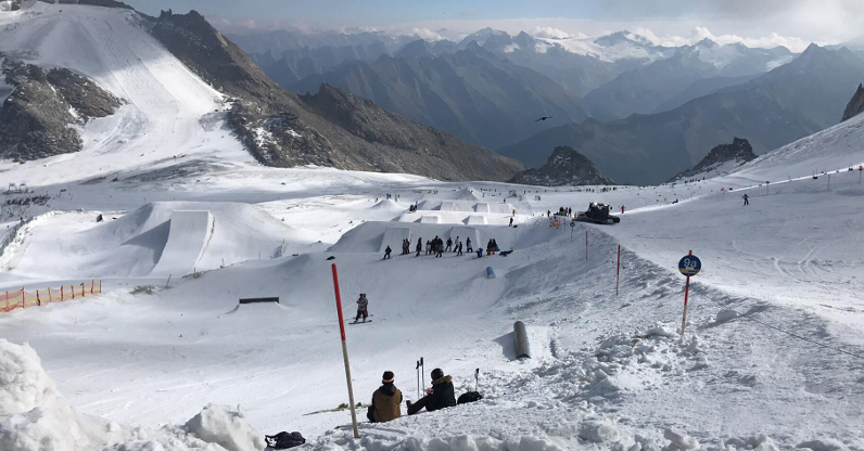 Så ser snöläget ut på Hintertux den 17 okt. 2018