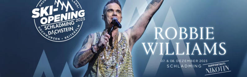 Robbie Williams öppnar skidsäsongen i Schladming-Dachstein