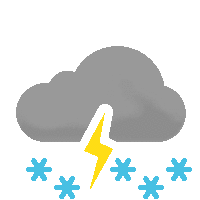 Kraftig sne og torden